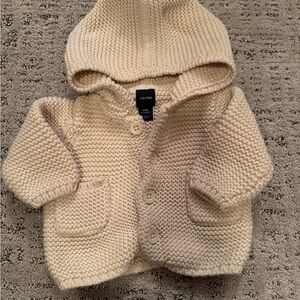 GAP Baby Cream Knit Cardigan